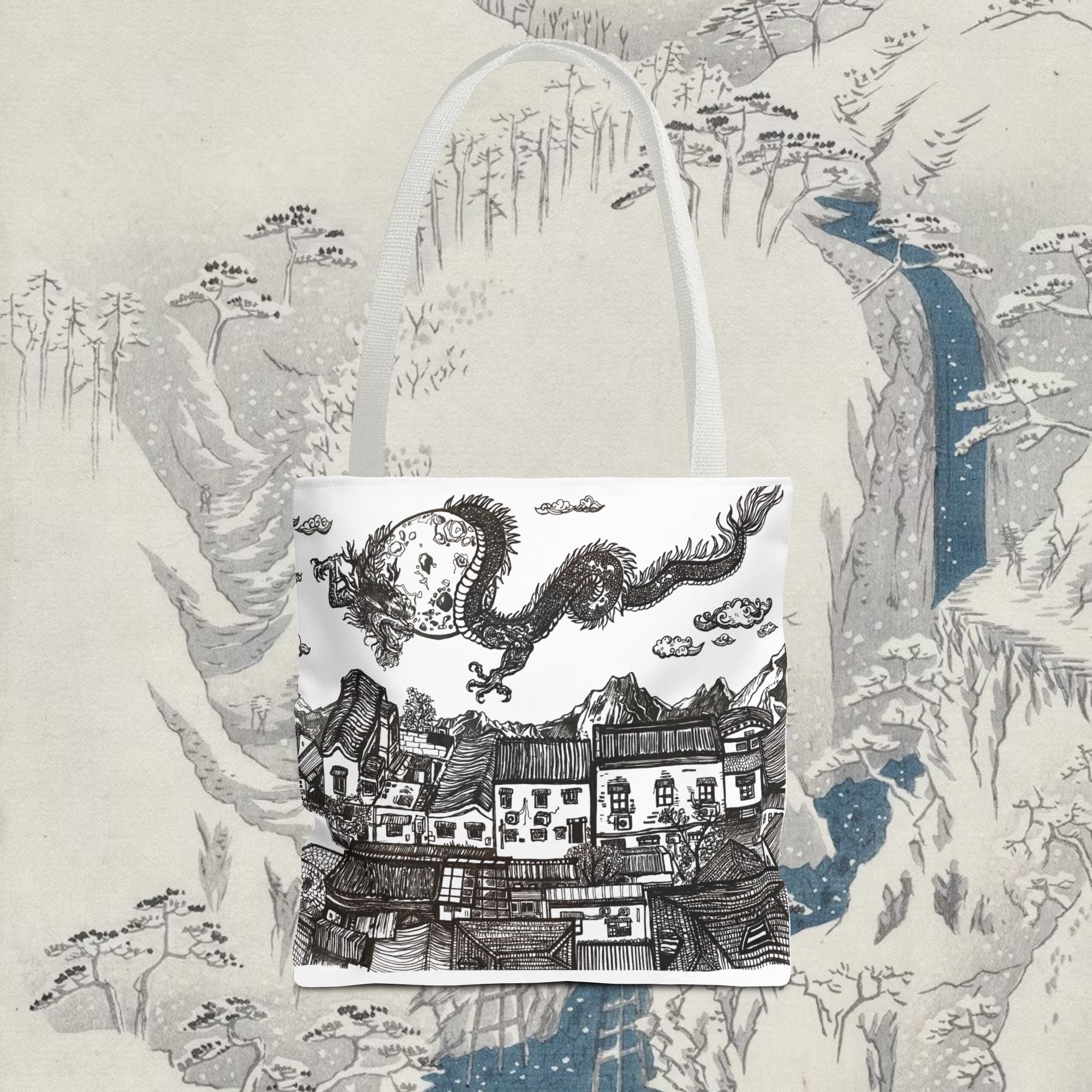 'When the Dragon Passes' Art Tote Bag