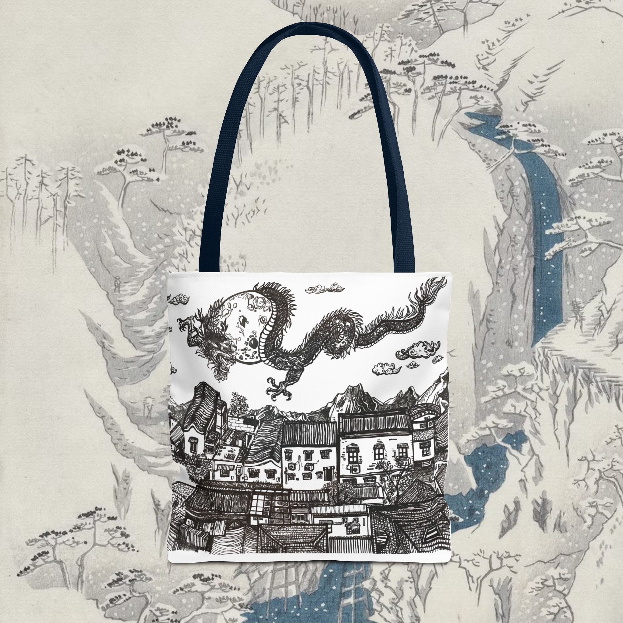 'When the Dragon Passes' Art Tote Bag